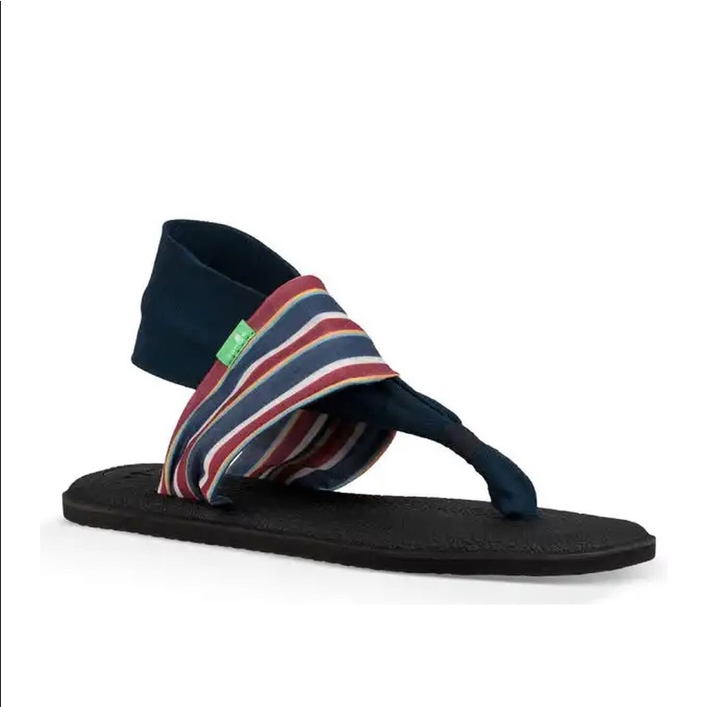 New Sanuk Yoga Sling 2 Sand Harbor Navy Stripe Sandal